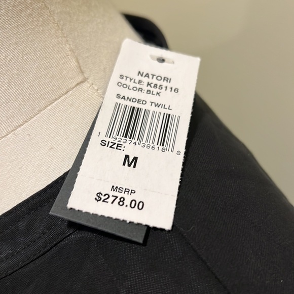 ⭐️NEW Natori Sanded Twill Tunic Top Shirt Black Medium - Picture 5 of 12